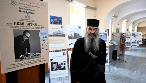ПОМЕН ВЕЛИКАНИМА И ЊИХОВИМ ДЕЛИМА: Отац Симеон о циклусу изложби посвећеном нашим најзначајнијим архитектама у Библиотеци града Београда