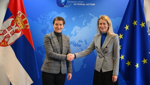 ДОБРИ РАЗГОВОРИ О ЕВРОПСКОМ ПУТУ СРБИЈЕ: Ана Брнабић се састала данас у Бриселу са Кајом Калас